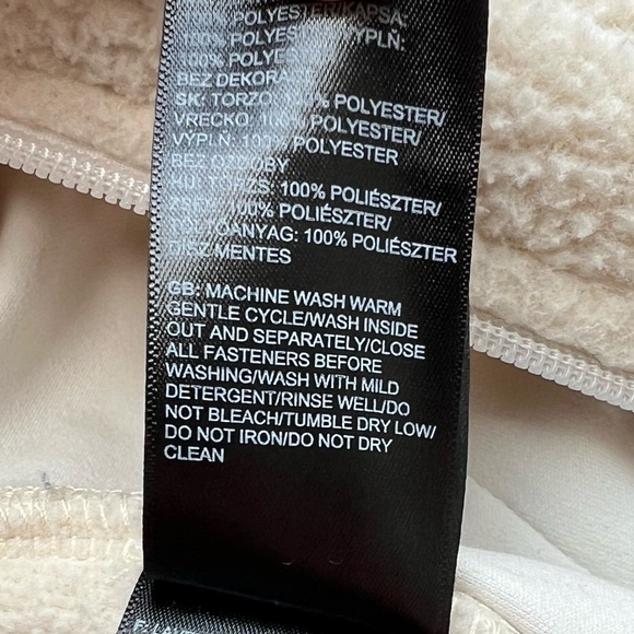 The North Face Cream Sherpa Fleece Vest Land O’Lakes Embroidery Size L - Picture 10 of 12